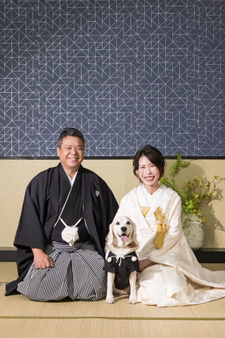 和装スタジオプラン＊白無垢＊ワンちゃんと一緒に