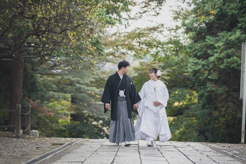 11月＊偕楽園・常磐神社ロケーション撮影＊快晴！-色打掛/白無垢♪