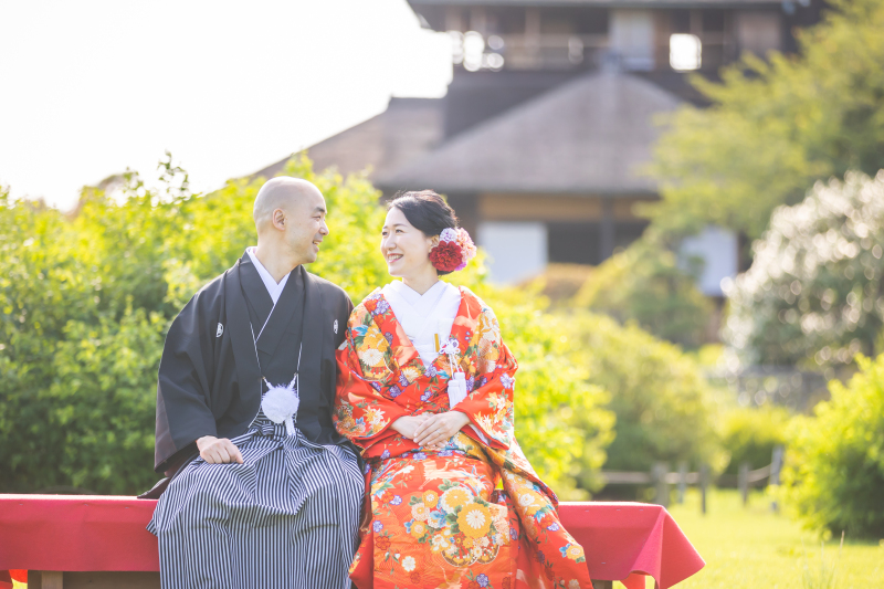 好文亭をバックに☆