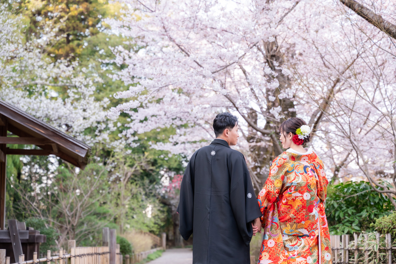 二人の後ろ姿！