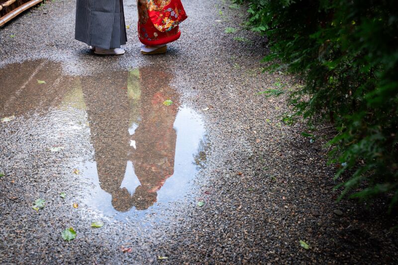 幻想的な水たまりショット