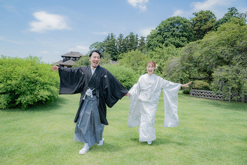 偕楽園見晴らし広場にて