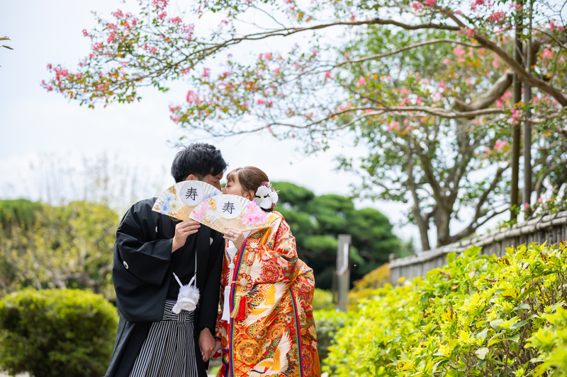 偕楽園好文亭前にて