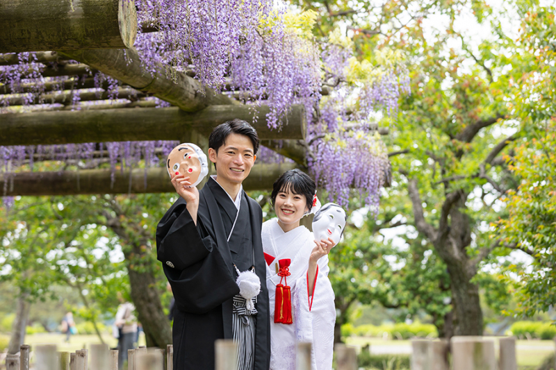 偕楽園藤の花にて
