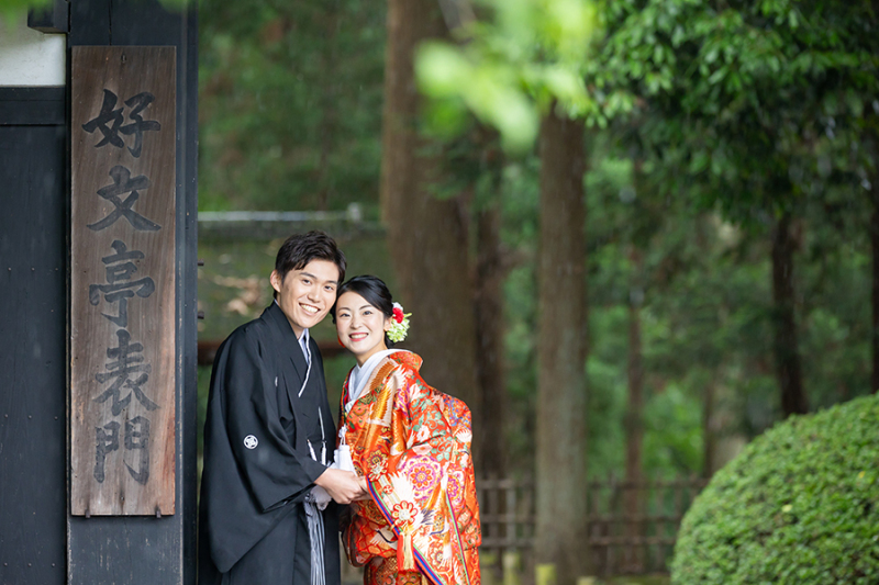 偕楽園表門にて