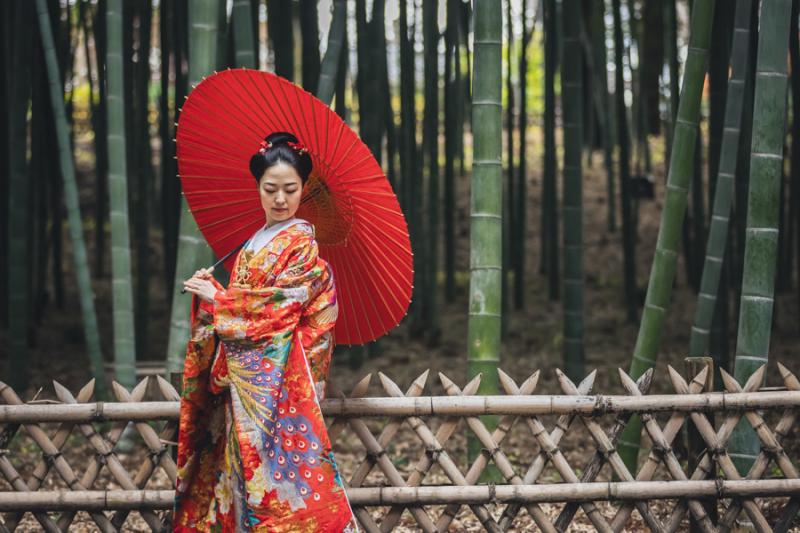 偕楽園竹林にて