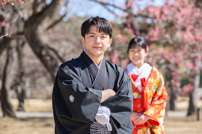 偕楽園梅林にて