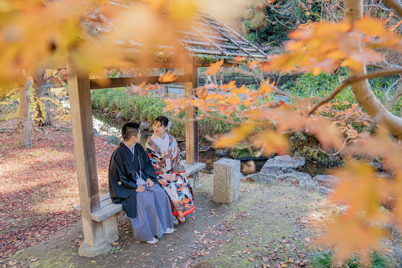 偕楽園もみじ谷にて