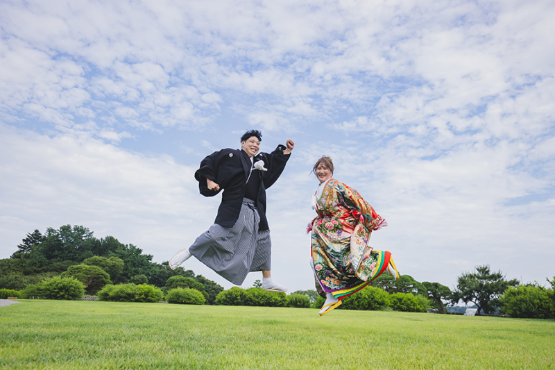 偕楽園広場にて