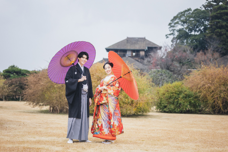 偕楽園見晴らし広場にて