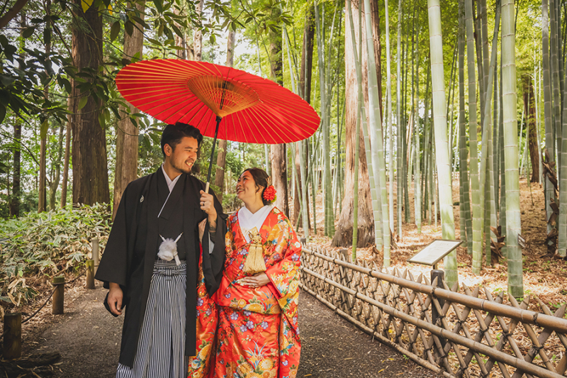 偕楽園竹林にて