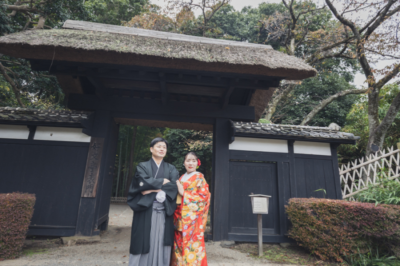 偕楽園表門にて