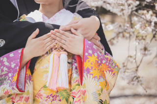 (4月)＊偕楽園＊桜ロケーション＋スタジオ撮影＊色打掛/ウェディングドレス＊晴天