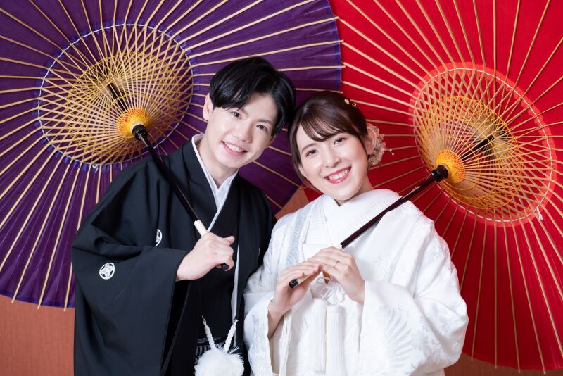 定番の番傘をつかって♪