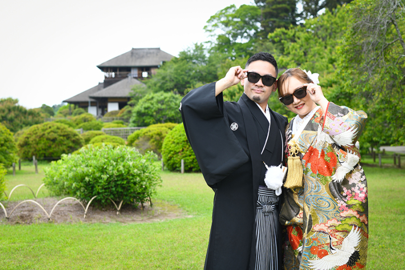 偕楽園見晴らし広場にて