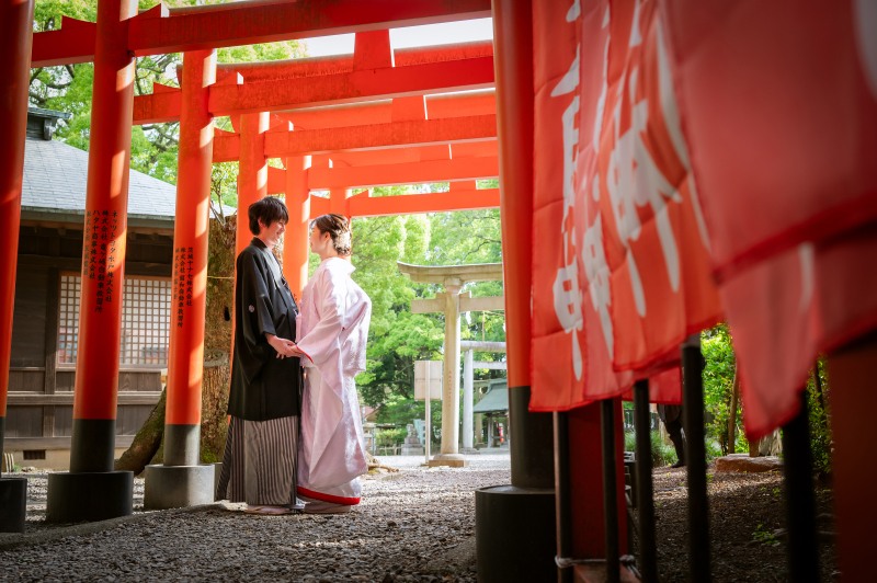 常磐神社鳥居にて