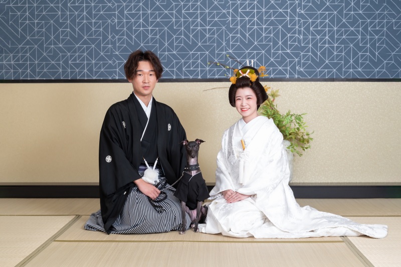 スタジオにて、愛犬バディくんとご一緒に♡