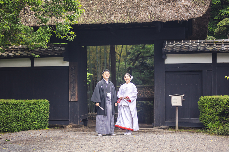 偕楽園表門にて