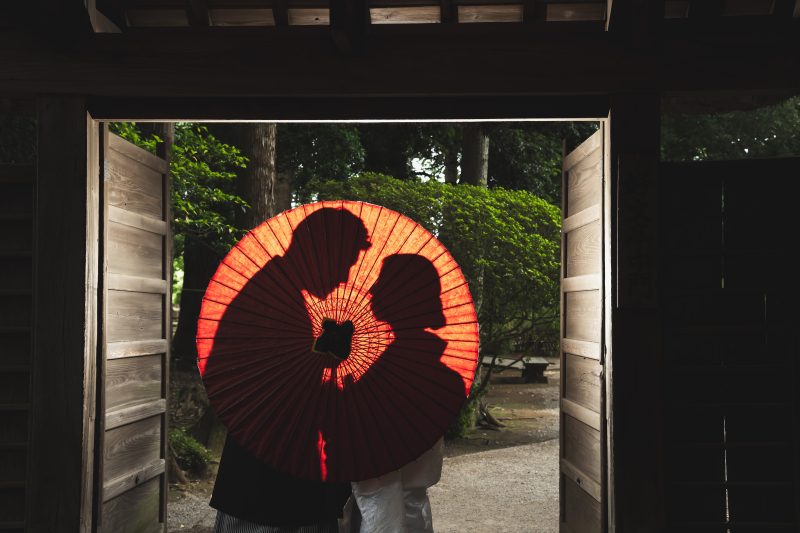 好文亭中門にて