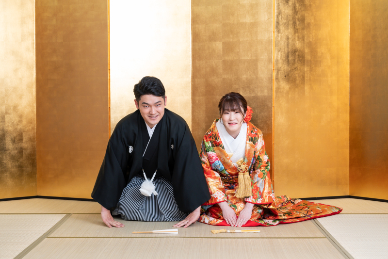 金屛風撮影からスタート！