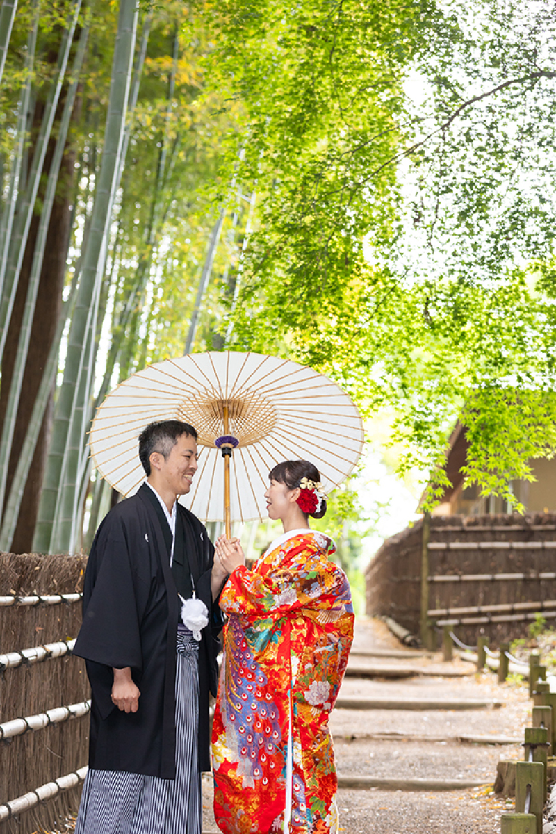 偕楽園竹林にて