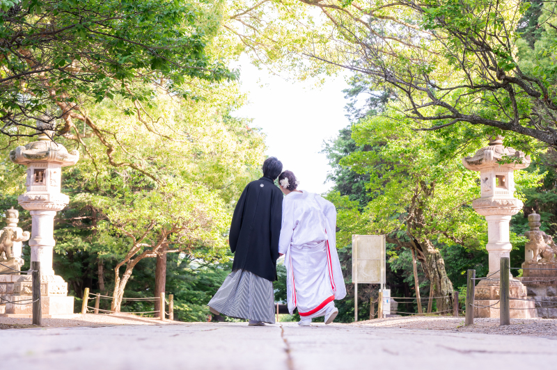 常磐神社参道にて