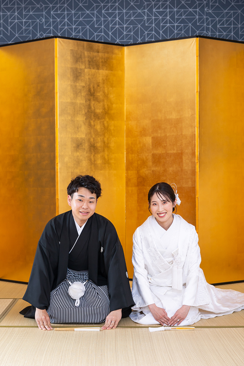 スタジオ背景:金屏風