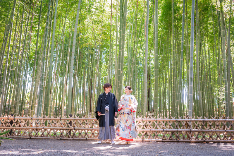 竹林エリアにて