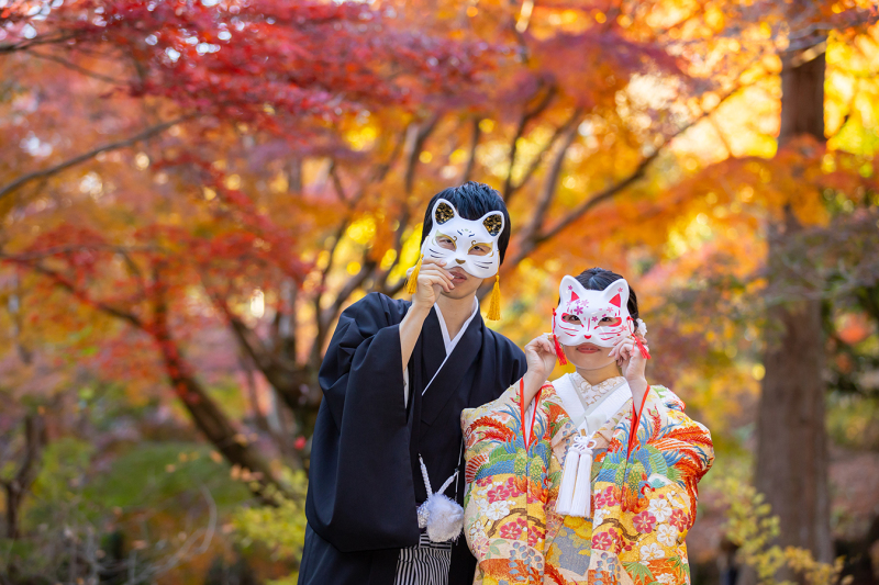 偕楽園もみじ谷にて