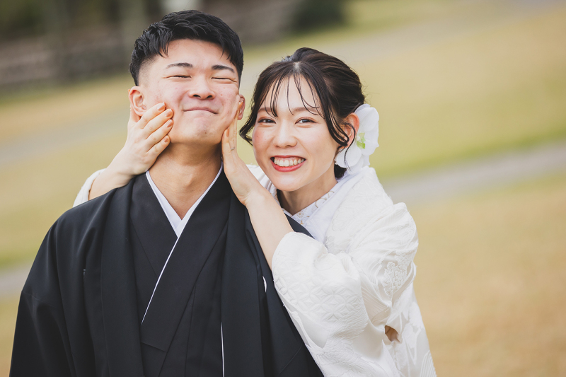 ほっぺをぎゅっと