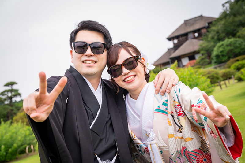 偕楽園見晴らし広場にて