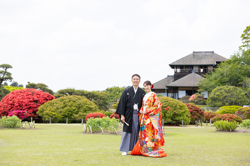 偕楽園見晴らし広場にて