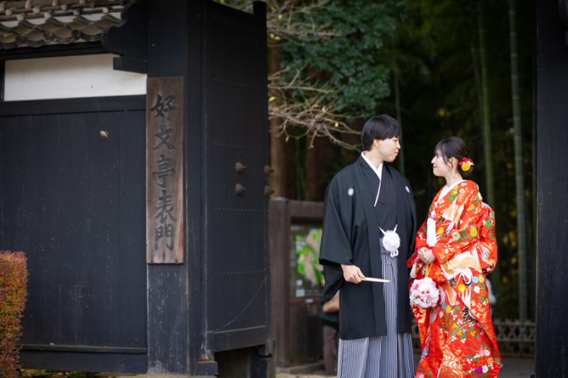 偕楽園表門にて