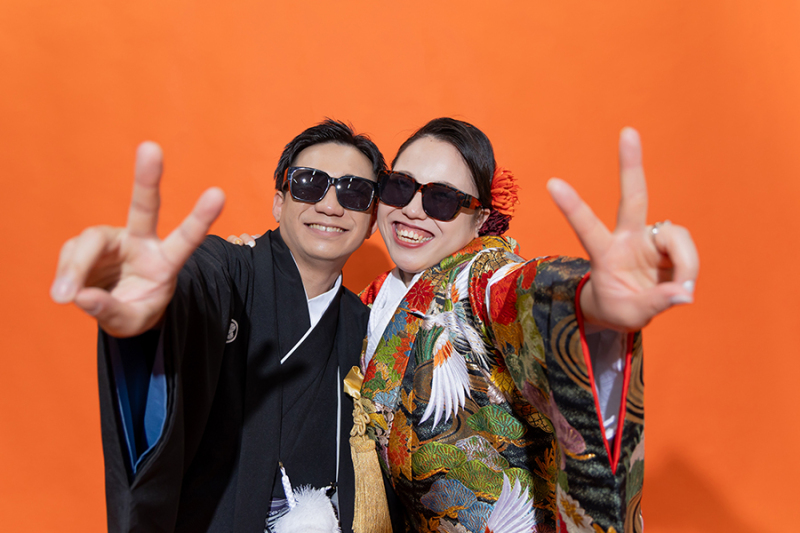 スタジオ背景:オレンジ