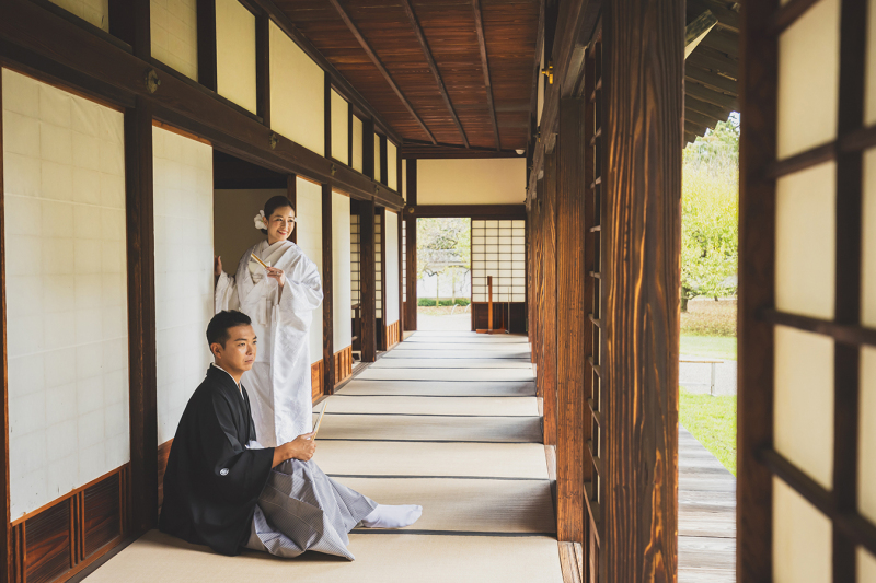 10月＊偕楽園・弘道館ロケーション撮影＊快晴！-色打掛/白無垢♪