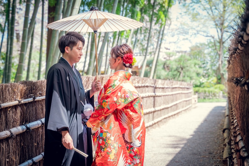 竹林エリアにて