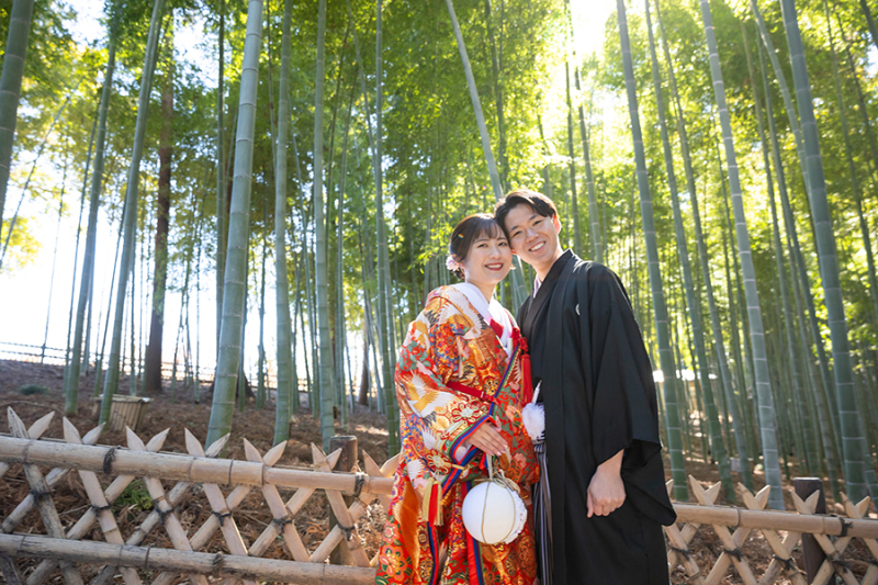 偕楽園竹林にて