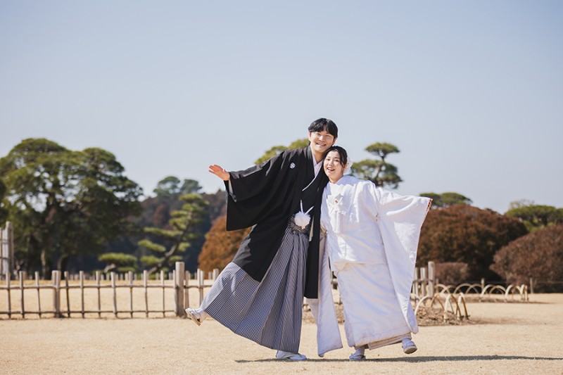 偕楽園広場にて