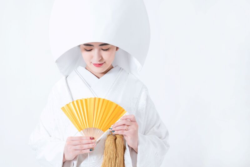 水戸店人気オプション！洋髪綿帽子！