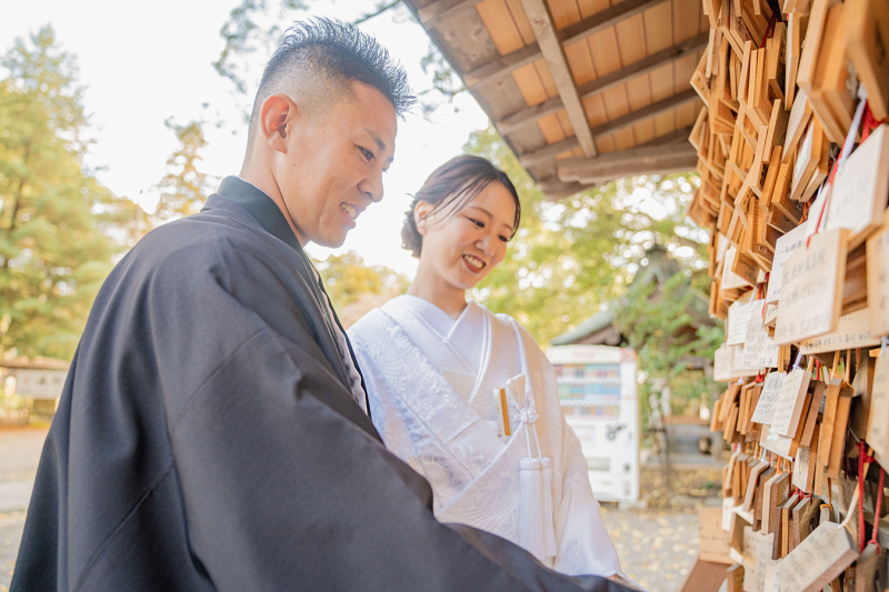 11月＊常盤神社/偕楽園もみじ谷でロケーション撮影＊快晴-色打掛/白無垢♪