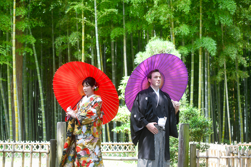 偕楽園竹林にて