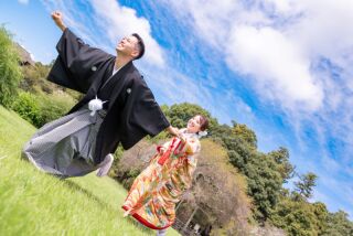 9月＊偕楽園でロケーション撮影＊快晴！-色打掛♪