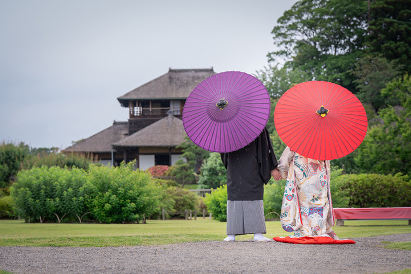 偕楽園見晴らし広場にて