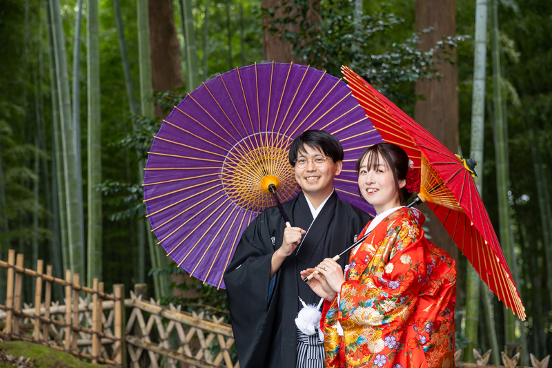 10月＊偕楽園/スタジオでロケーション撮影＊雨！-色打掛/白無垢♪