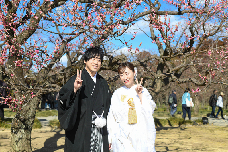 偕楽園梅林にて