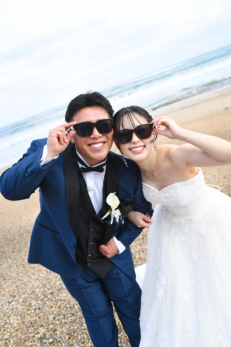 海にて