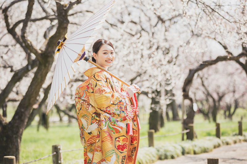 偕楽園梅林にて