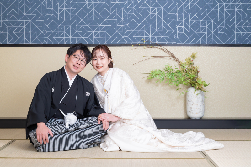 和室ブースにて