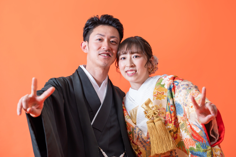 スタジオ背景：オレンジロール