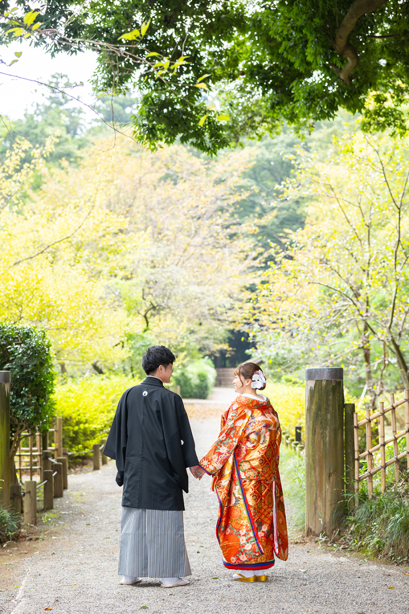 偕楽園表門付近にて